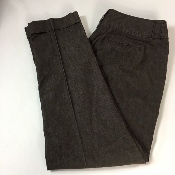 Larry Levine‎ Stretch Brown Jeans with Cuff Hem - Picture 1 of 7
